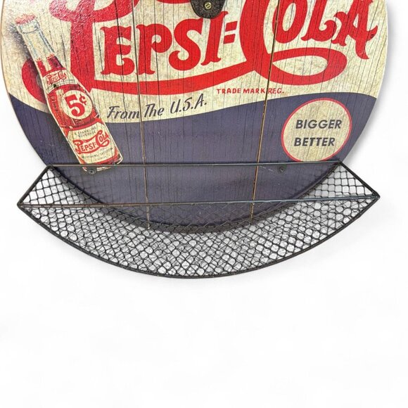 Vintage Style Pepsi-Cola Wall-Mounted Bottle Opener With Catcher & Retro Design - Picture 5 of 7
